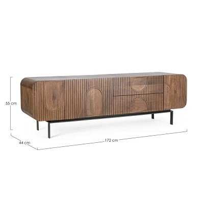 comprar MUEBLE TV 3 Puertas - 2 Cajones ORISSA NAT online de Bizzotto Homemotion desde 1,064.80