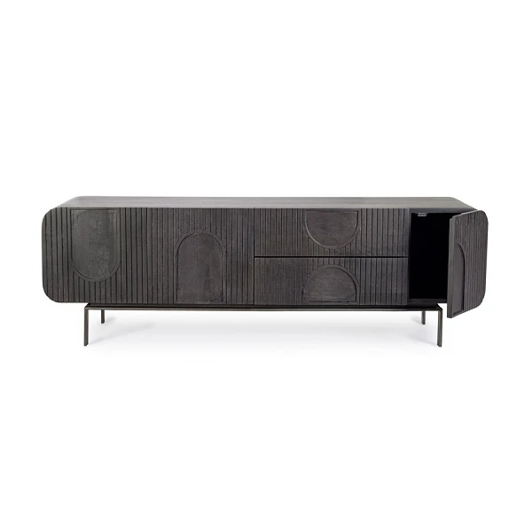 MUEBLE TV 3 Puertas - 2 Cajones ORISSA NEGRO