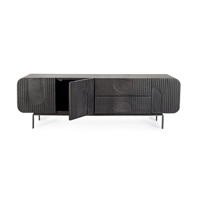 comprar MUEBLE TV 3 Puertas - 2 Cajones ORISSA NEGRO online de Bizzotto Homemotion desde 1,064.80