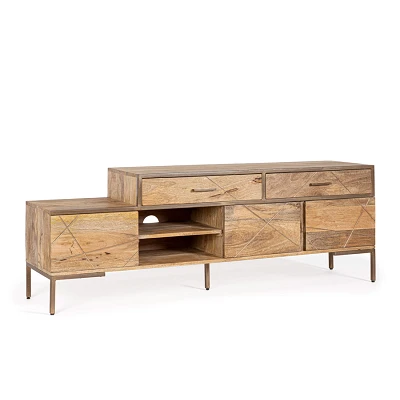 comprar MUEBLE TV 3 Puertas - 2 Cajones JAIDEV online de Bizzotto Homemotion desde 953,96 €