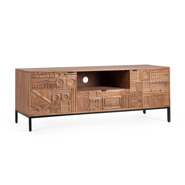 MUEBLE TV 2 Puertas - 1 Cajón KINDIA 140X42X55