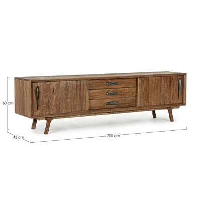 comprar MUEBLE TV 2 Puertas - 3 Cajones SHERMAN online de BIZZOTTO desde 1,026.08
