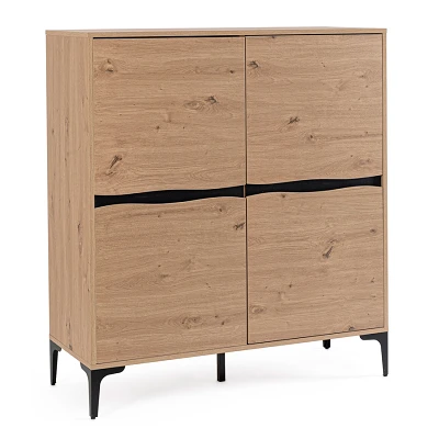 comprar MUEBLE ALTO 2 Puertas | MELYS NAT-NEGRO 100X115H online de Yes desde 259,18 €