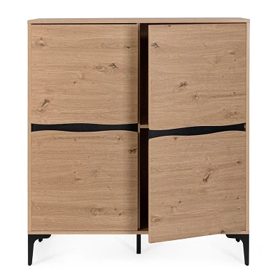comprar MUEBLE ALTO 2 Puertas | MELYS NAT-NEGRO 100X115H online de Yes desde 259,18 €