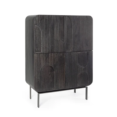 comprar MUEBLE ALTO 4 Puertas | ORISSA NEGRO online de Bizzotto Homemotion desde 1,228.03