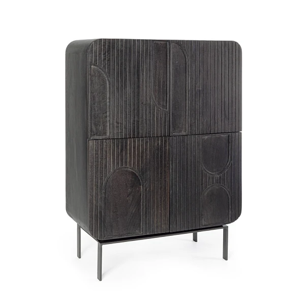 MUEBLE ALTO 4 Puertas | ORISSA NEGRO