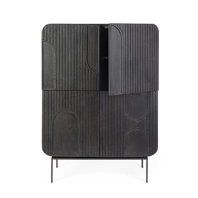 comprar MUEBLE ALTO 4 Puertas | ORISSA NEGRO online de Bizzotto Homemotion desde 1,228.03