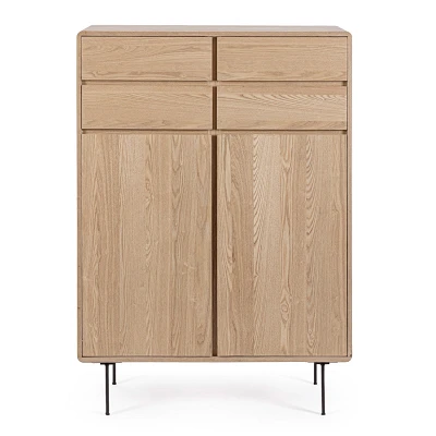 comprar MUEBLE ALTO 2 Puertas |4 CajonesAJ WIDALD NATURAL online de BIZZOTTO desde 765,20 €