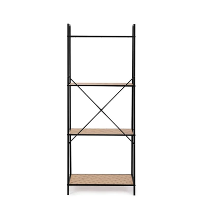 comprar ESTANTERÍA 4 Repisas HALDOR NEG-NAT 60,5X150H online de Yes desde 105,94 €