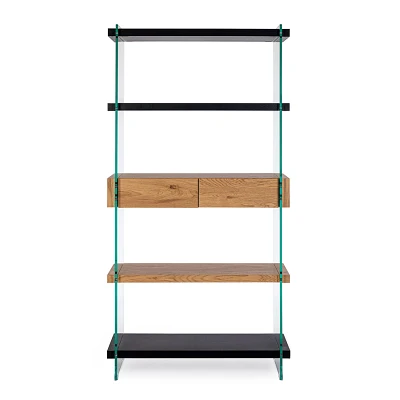 comprar LIBRERÍA 4 Puertas |2 Cajones LINE WOOD NEGRO online de BIZZOTTO desde 462,83 €