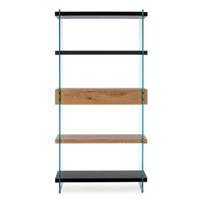 comprar LIBRERÍA 4 Puertas |2 Cajones LINE WOOD NEGRO online de BIZZOTTO desde 462,83 €