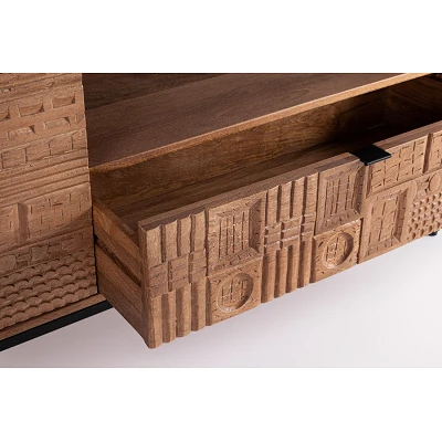 comprar MUEBLE TV 2 Puertas - 1 Cajón KINDIA 180X42X55 online de BIZZOTTO desde 986,63 €