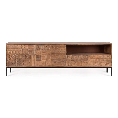 comprar MUEBLE TV 2 Puertas - 1 Cajón KINDIA 180X42X55 online de BIZZOTTO desde 986,63 €