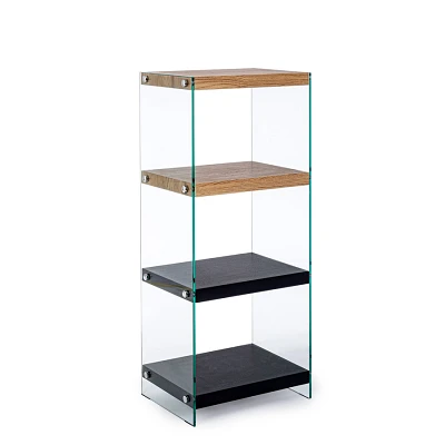 comprar LIBRERÍA 4 Puertas | LINE WOOD NEGRO online de BIZZOTTO desde 148,10 €