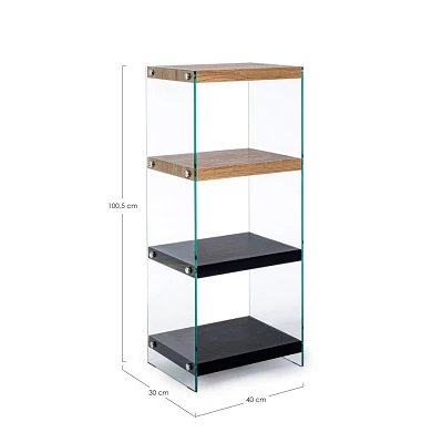 comprar LIBRERÍA 4 Puertas | LINE WOOD NEGRO online de BIZZOTTO desde 148,10 €