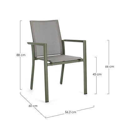comprar SILLA CON REPOSABRAZOS | KONNOR VERDE online de BIZZOTTO desde 155,73 €