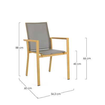 comprar SILLA CON REPOSABRAZOS | KONNOR MOSTAZA online de BIZZOTTO desde 155,73 €