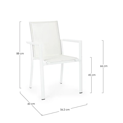 comprar SILLA CON REPOSABRAZOS | KONNOR BLANCO CX21 online de BIZZOTTO desde 152,46 €