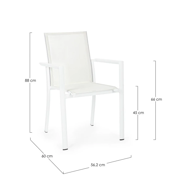 SILLA CON REPOSABRAZOS |  KONNOR BLANCO CX21