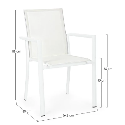 comprar SILLA CON REPOSABRAZOS | KONNOR BLANCO CX21 online de BIZZOTTO desde 176,42 €