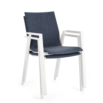 comprar SILLA CON REPOSABRAZOS | ODEON BLANCO-DENIM JX11 online de BIZZOTTO desde 239,58 €