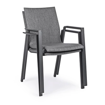 comprar SILLA CON REPOSABRAZOS | ODEON ANTR-GRIS OSCURO JX55 online de BIZZOTTO desde 239,58 €