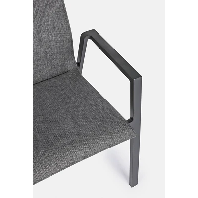 comprar SILLA CON REPOSABRAZOS | ODEON ANTR-GRIS OSCURO JX55 online de BIZZOTTO desde 239,58 €