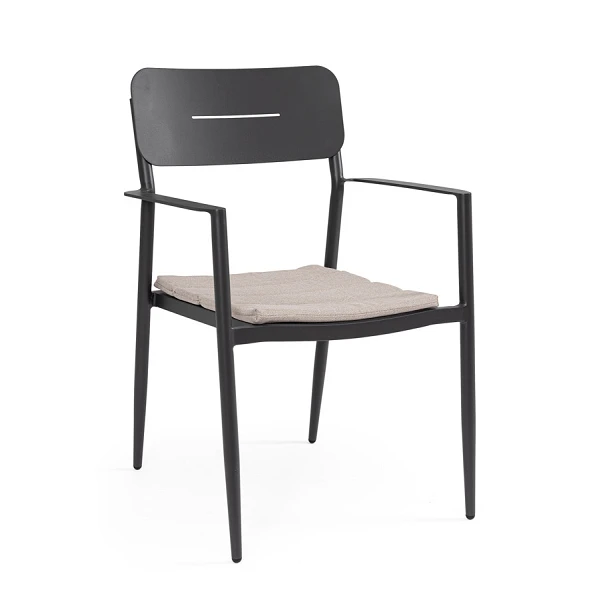 SILLA CON REPOSABRAZOS |  CON COJINES |  NEBULA ANTRACITA YK13