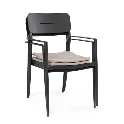 comprar SILLA CON REPOSABRAZOS | CON COJINES | NEBULA ANTRACITA YK13 online de BIZZOTTO desde 199,29 €