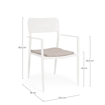 comprar SILLA CON REPOSABRAZOS | CON COJINES | NEBULA VAPOR YK15 online de BIZZOTTO desde 199,29 €