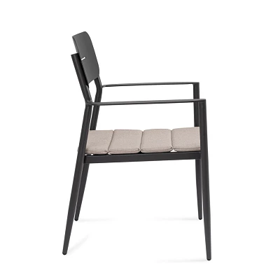 comprar SILLA CON REPOSABRAZOS | CON COJINES | NEBULA ANTRACITA YK13 online de BIZZOTTO desde 199,29 €