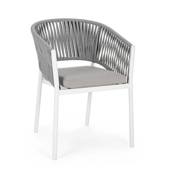 SILLA CON REPOSABRAZOS |  CON COJINES |  FLORENCIA BLANCO WG20