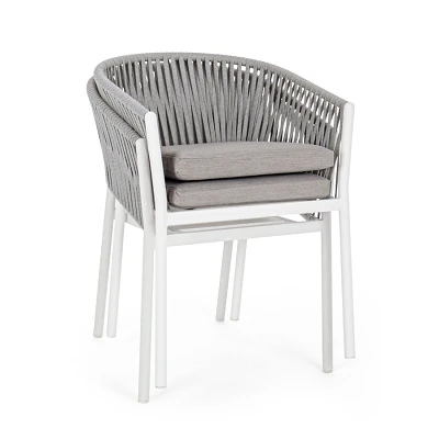 comprar SILLA CON REPOSABRAZOS | CON COJINES | FLORENCIA BLANCO WG20 online de Bizzotto Homemotion desde 337,59 €