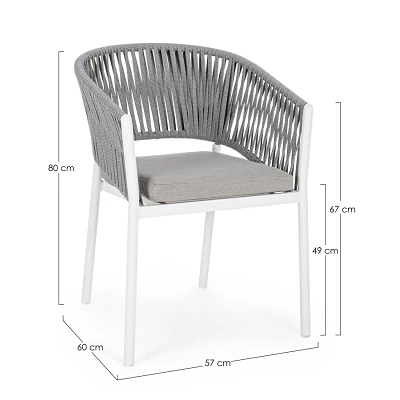 comprar SILLA CON REPOSABRAZOS | CON COJINES | FLORENCIA BLANCO WG20 online de Bizzotto Homemotion desde 337,59 €