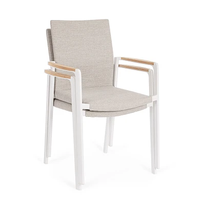 comprar SILLA CON REPOSABRAZOS | JALISCO NEW BLANCO WG20 online de Bizzotto Homemotion desde 317,99 €