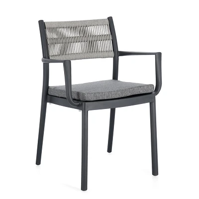 comprar SILLA CON REPOSABRAZOS | CON COJINES | ALVIN ANTRACITA/GRIS CL. online de BIZZOTTO desde 148,10 €