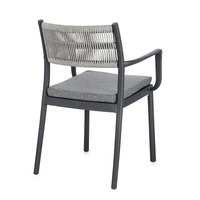 comprar SILLA CON REPOSABRAZOS | CON COJINES | ALVIN ANTRACITA/GRIS CL. online de BIZZOTTO desde 148,10 €
