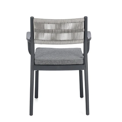 comprar SILLA CON REPOSABRAZOS | CON COJINES | ALVIN ANTRACITA/GRIS CL. online de BIZZOTTO desde 148,10 €