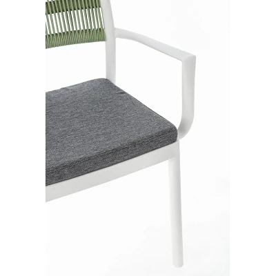 comprar SILLA CON REPOSABRAZOS | CON COJINES | ALVIN BLANCO/VERDE online de BIZZOTTO desde 148,10 €