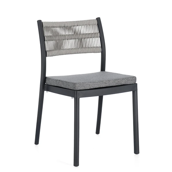 SILLA CON COJINES |  ALVIN ANTRACITA/GRIS CLARO