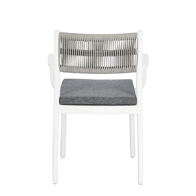 comprar SILLA CON REPOSABRAZOS | CON COJINES | ALVIN BLANCO/GRIS CLARO online de BIZZOTTO desde 148,10 €