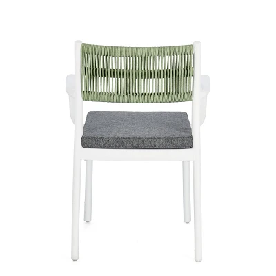 comprar SILLA CON REPOSABRAZOS | CON COJINES | ALVIN BLANCO/VERDE online de BIZZOTTO desde 148,10 €