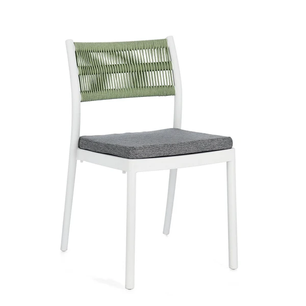 SILLA CON COJINES |  ALVIN BLANCO/VERDE
