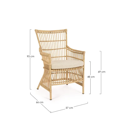 comprar SILLA CON REPOSABRAZOS | CON COJINES | ADELMA online de BIZZOTTO desde 577,17 €