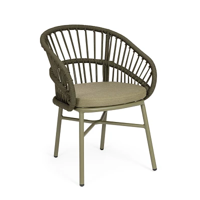 comprar SILLA CON REPOSABRAZOS | CON COJINES | ODIVELAS VERDE online de BIZZOTTO desde 298,39 €
