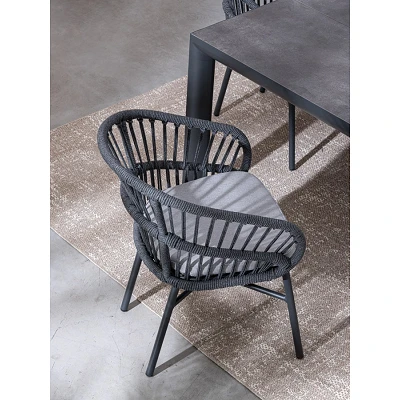 comprar SILLA CON REPOSABRAZOS | CON COJINES | ODIVELAS ANTRACITA online de BIZZOTTO desde 298,39 €