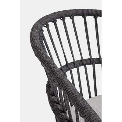 comprar SILLA CON REPOSABRAZOS | CON COJINES | ODIVELAS ANTRACITA online de BIZZOTTO desde 298,39 €