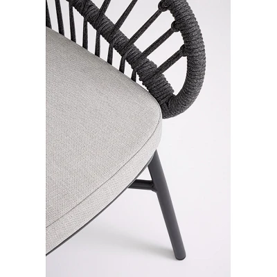 comprar SILLA CON REPOSABRAZOS | CON COJINES | ODIVELAS ANTRACITA online de BIZZOTTO desde 298,39 €