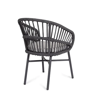 comprar SILLA CON REPOSABRAZOS | CON COJINES | ODIVELAS ANTRACITA online de BIZZOTTO desde 298,39 €