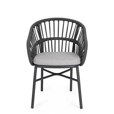 comprar SILLA CON REPOSABRAZOS | CON COJINES | ODIVELAS ANTRACITA online de BIZZOTTO desde 298,39 €